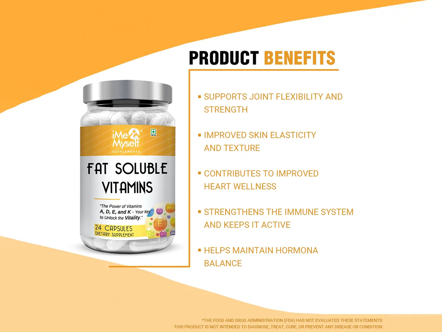 iMeMyself Fat Soluble Vitamins Dietary Supplement Vegetarian Capsule