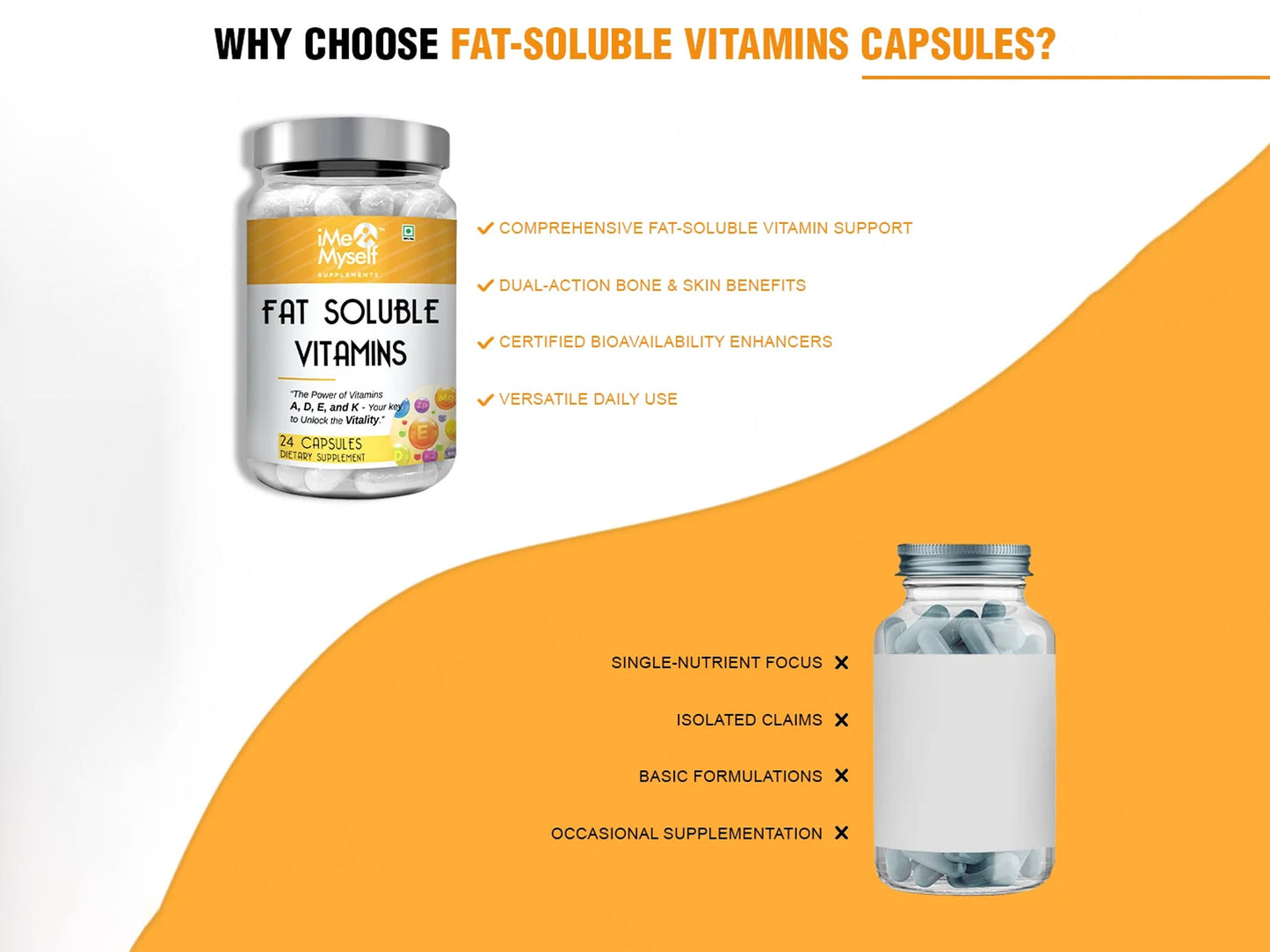 iMeMyself Fat Soluble Vitamins Dietary Supplement Vegetarian Capsule