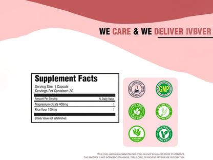 iMeMyself Magnesium Citrate Dietary Supplement Vegetarian Capsule