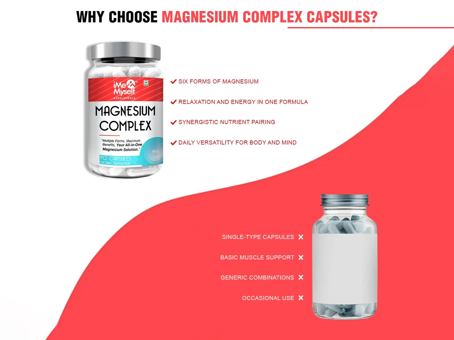 iMeMyself Magnesium Complex Dietary Supplement Vegetarian Capsule