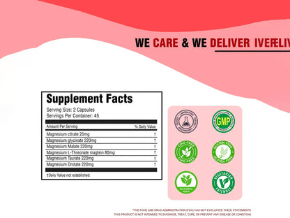 iMeMyself Magnesium Complex Dietary Supplement Vegetarian Capsule