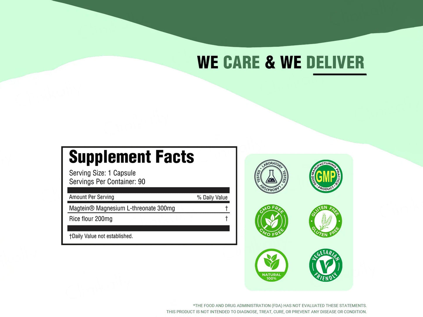 iMeMyself Magnesium L-Threonate Dietary Supplement Vegetarian Capsule