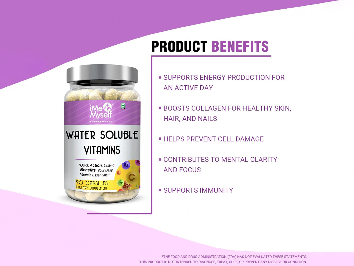 iMeMyself Water Soluble Vitamins Dietary Supplement Vegetarian Capsule