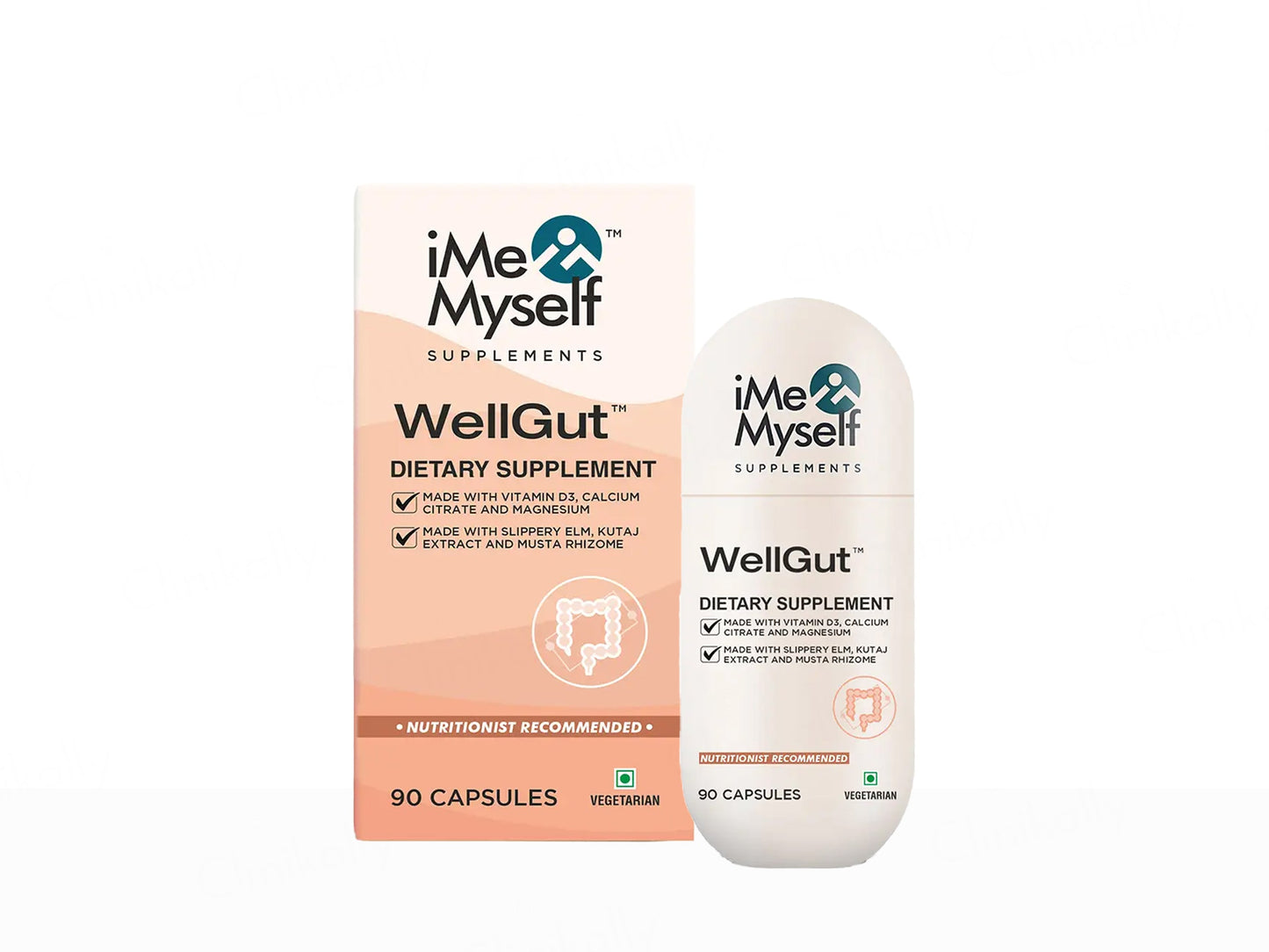iMeMyself Well Gut Dietary Supplement Vegetarian Capsule