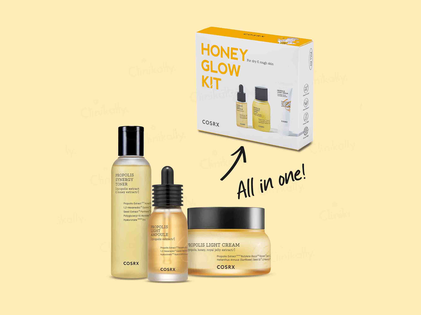 COSRX Honey Glow 3-Step Kit For Dry & Rough Skin