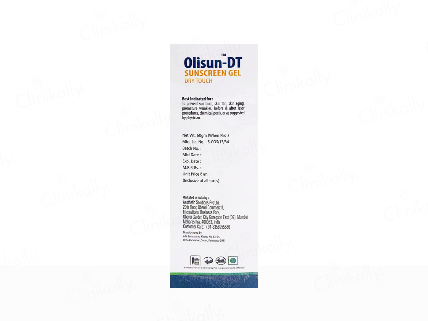 Olisun-DT Dry Touch Sunscreen Gel SPF 50+ PA+++