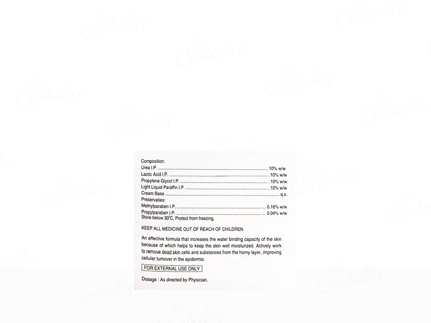 Urelact Emollient, Humectant & Keratolytic Cream