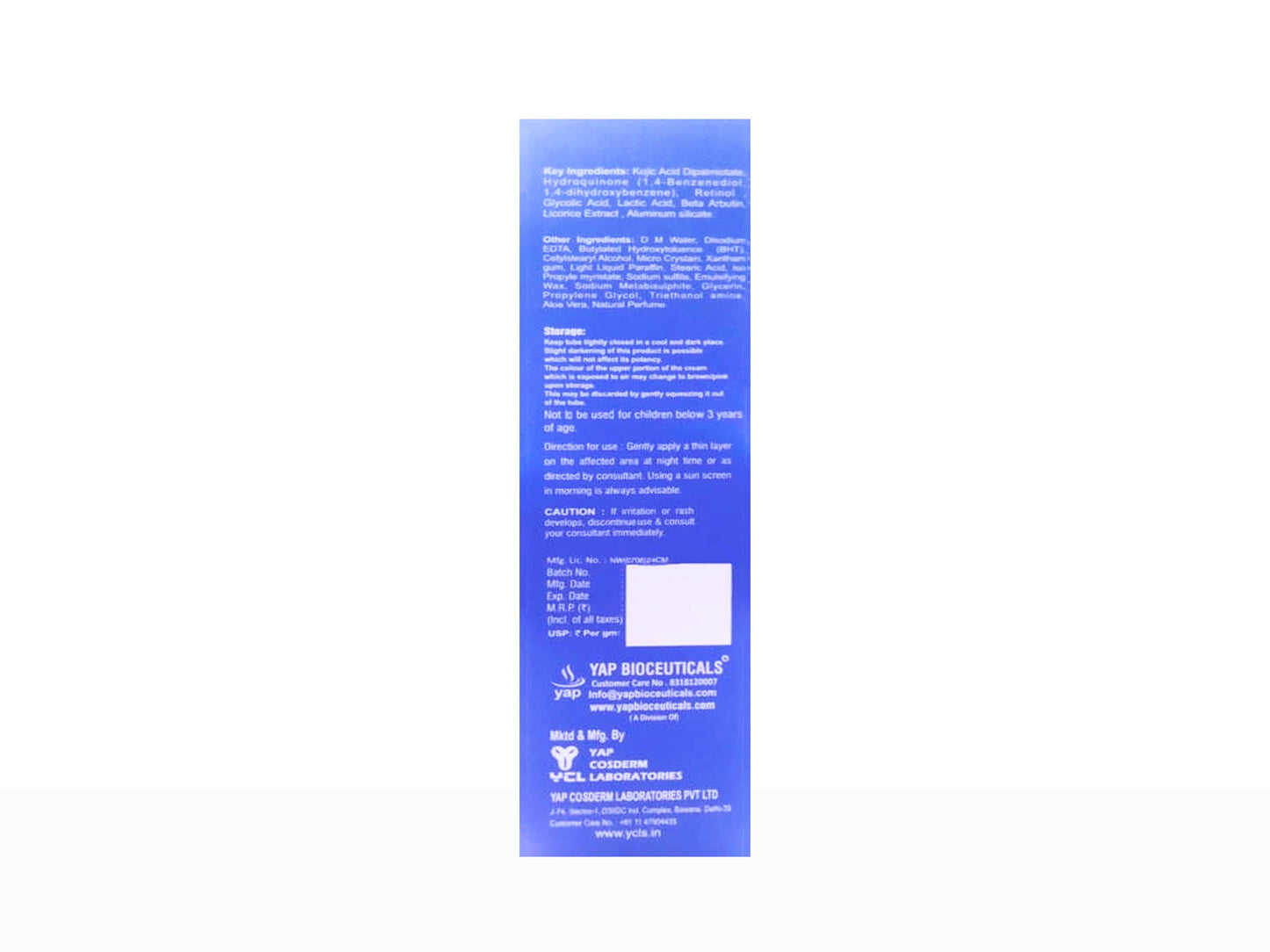 Yapi Glow KH Intensive Action Skin Lightening Face Cream